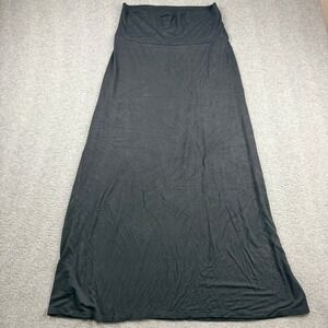 Double Take Women's Black Fold Over Waist Maxi Skirt Size Large Made in USA